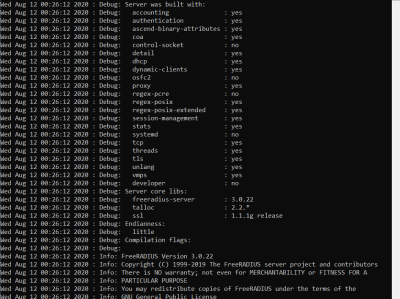 freeradius 3.0.22 x64 for Windows