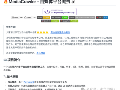 GitHub爆款工具|MediaCrawler程序员零门槛采集抖音/小红书/B站等社交评论,30K star背后的场景实战揭秘!