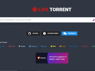 live-torrent：一个支持磁力链和种子的在线搜索云播Web客户端