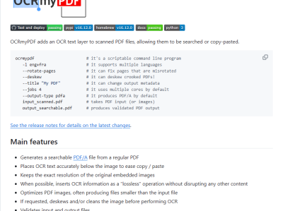 OCRmyPDF：让你的PDF“开口说话”，但别指望它“写文章”！