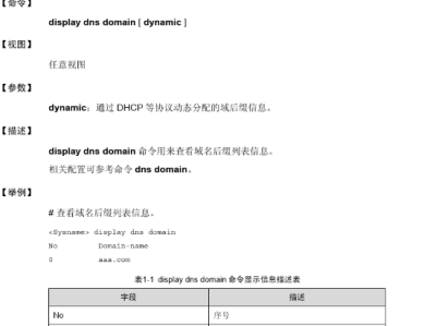 华为 域名解析命令