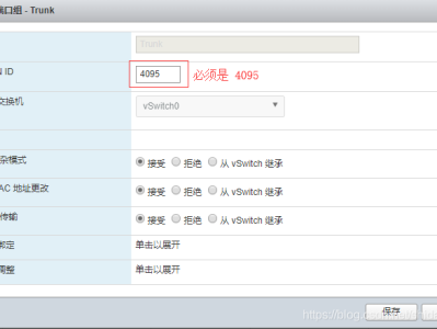 ESXI 虚拟交换机配置 Trunk 端口组