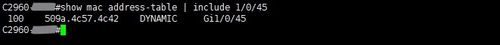 思科交换机端口号、终端IP地址和MAC地址的互查