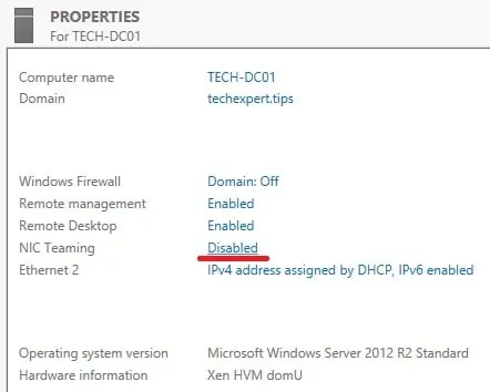 Windows NIC Teaming