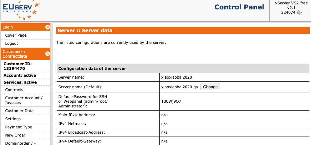 《免费VPS EUserv快速部署v2ray》