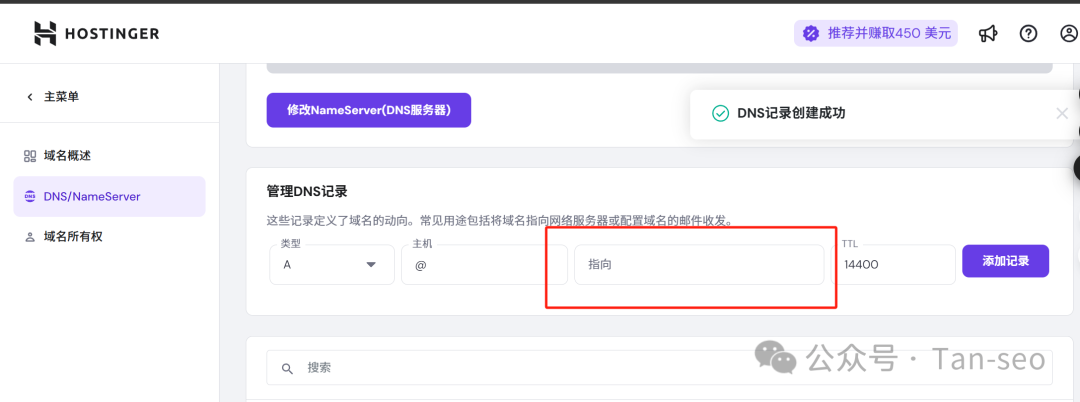 null 添加DNS记录