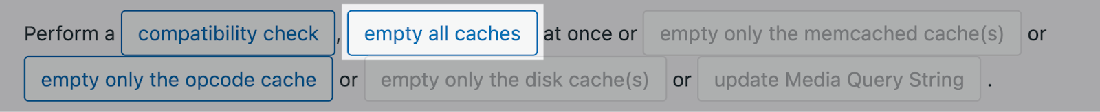 "清空所有缓存"
