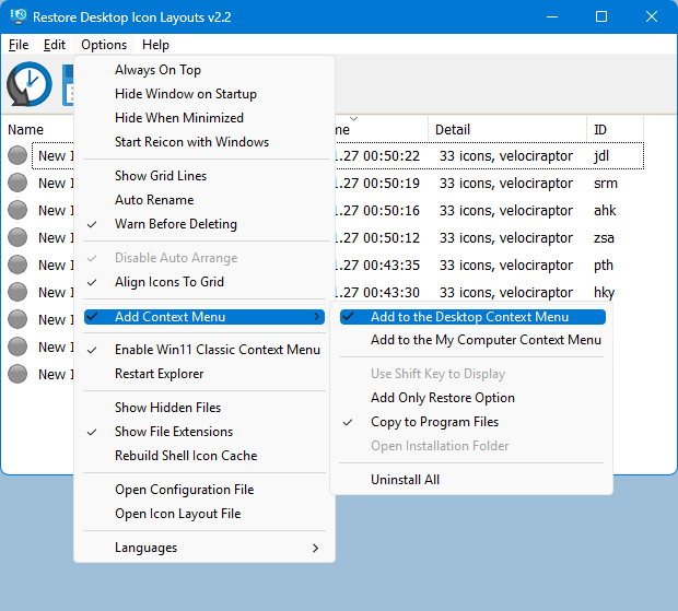 将 ReIcon 添加到上下文菜单 将 ReIcon 添加到上下文菜单